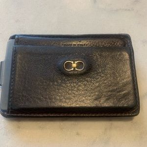 Men’s Salvatore Ferragamo Money Clip Wallet Dark Brown